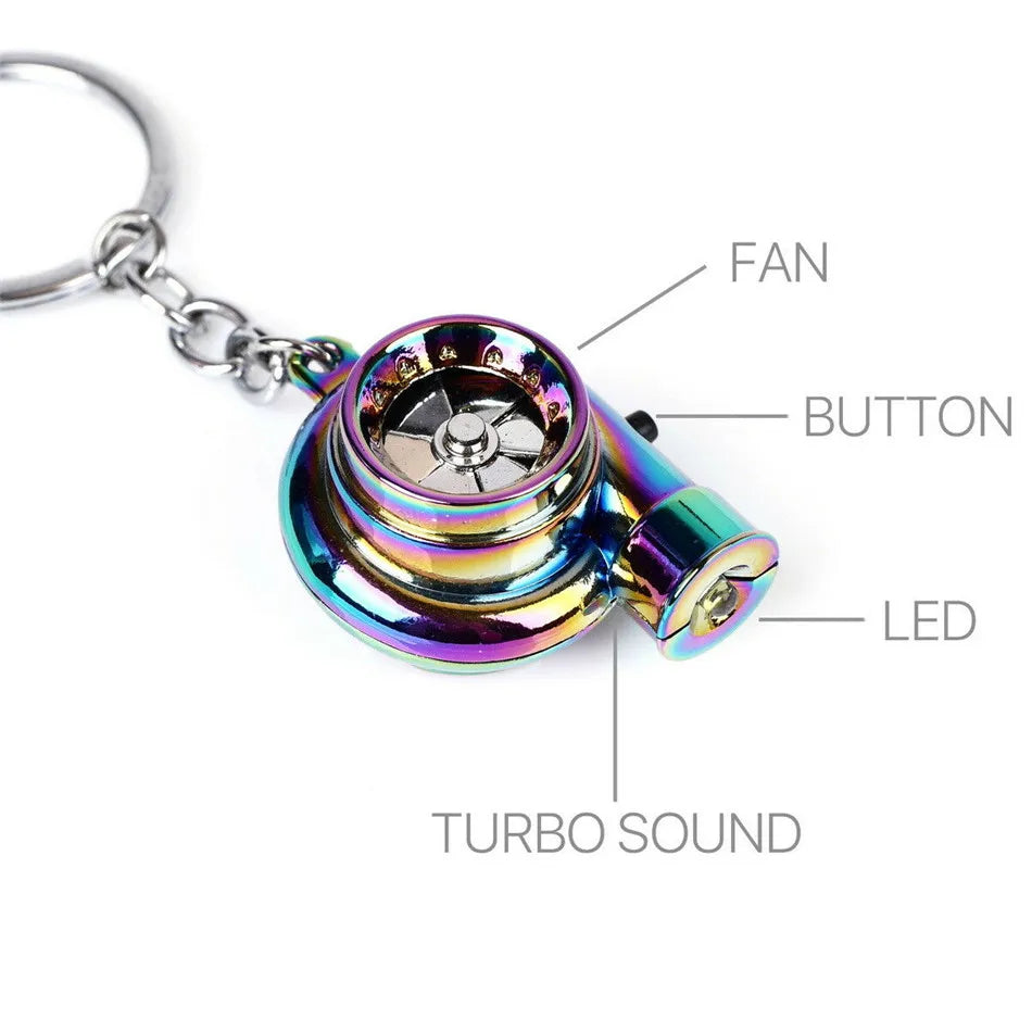 LED Real Whistle Sound Turbo Keychain